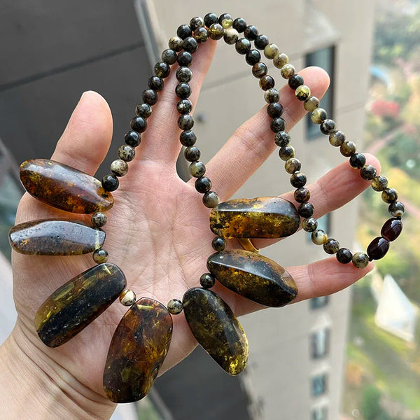 Yellow Amber Necklace-ToShay.org