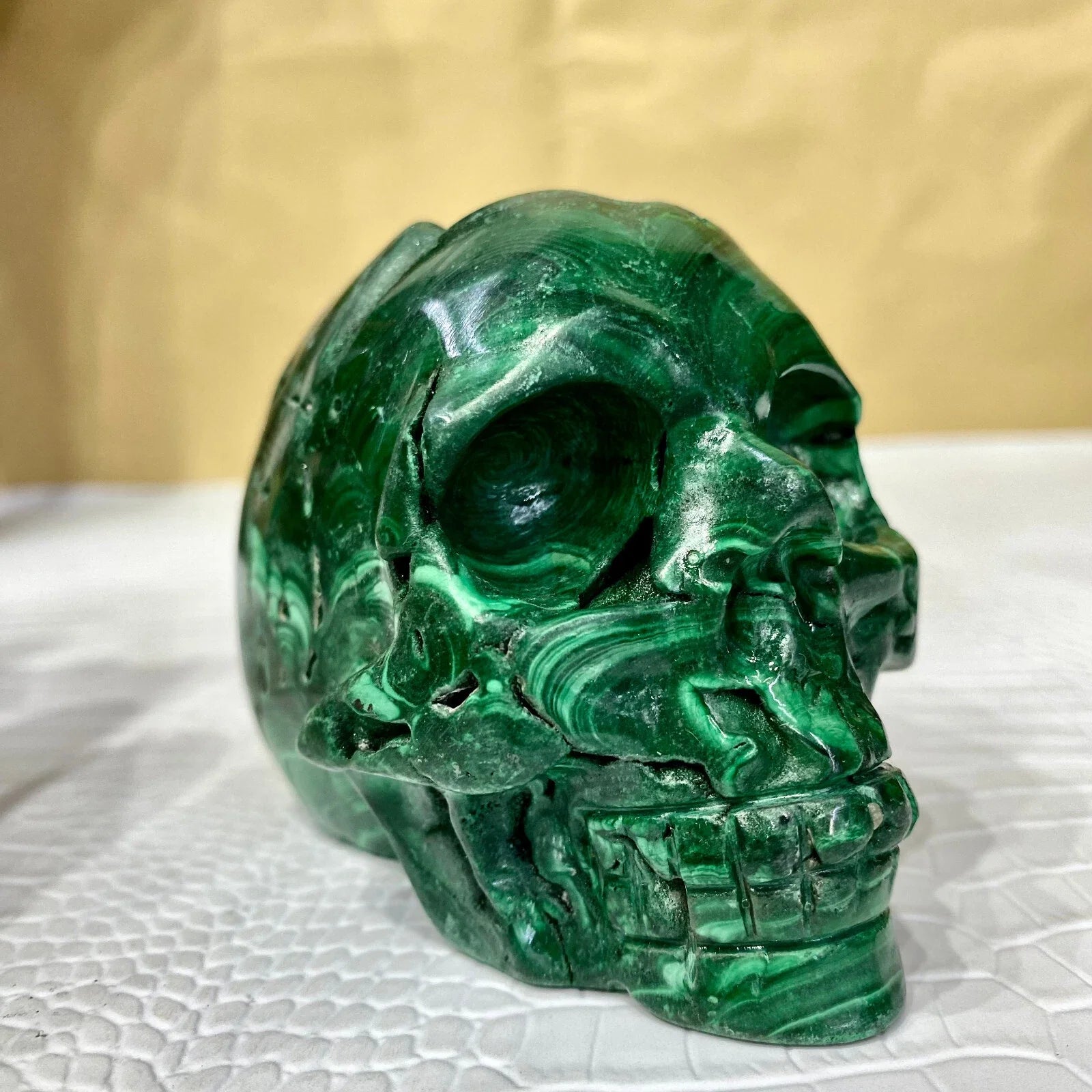 Green Malachite Skull-ToShay.org