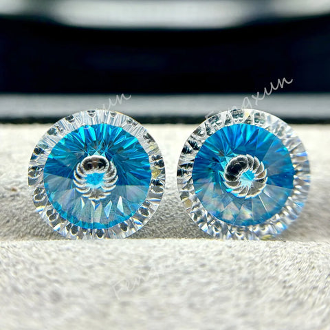 Blue Eye Faceted Diamond-ToShay.org