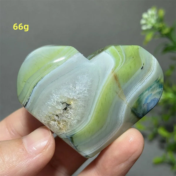 Green Agate Heart-ToShay.org