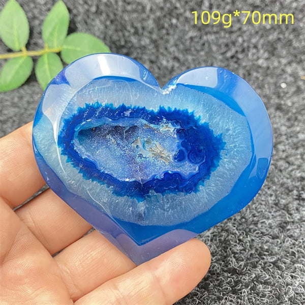 Blue Agate Geode Heart-ToShay.org