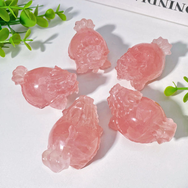 Pink Rose Quartz Dragon Turtle-ToShay.org