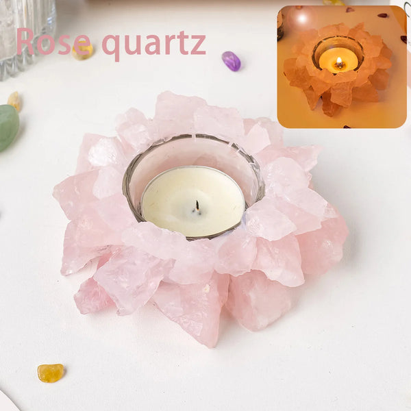 Quartz Crystal Tealight Holder-ToShay.org