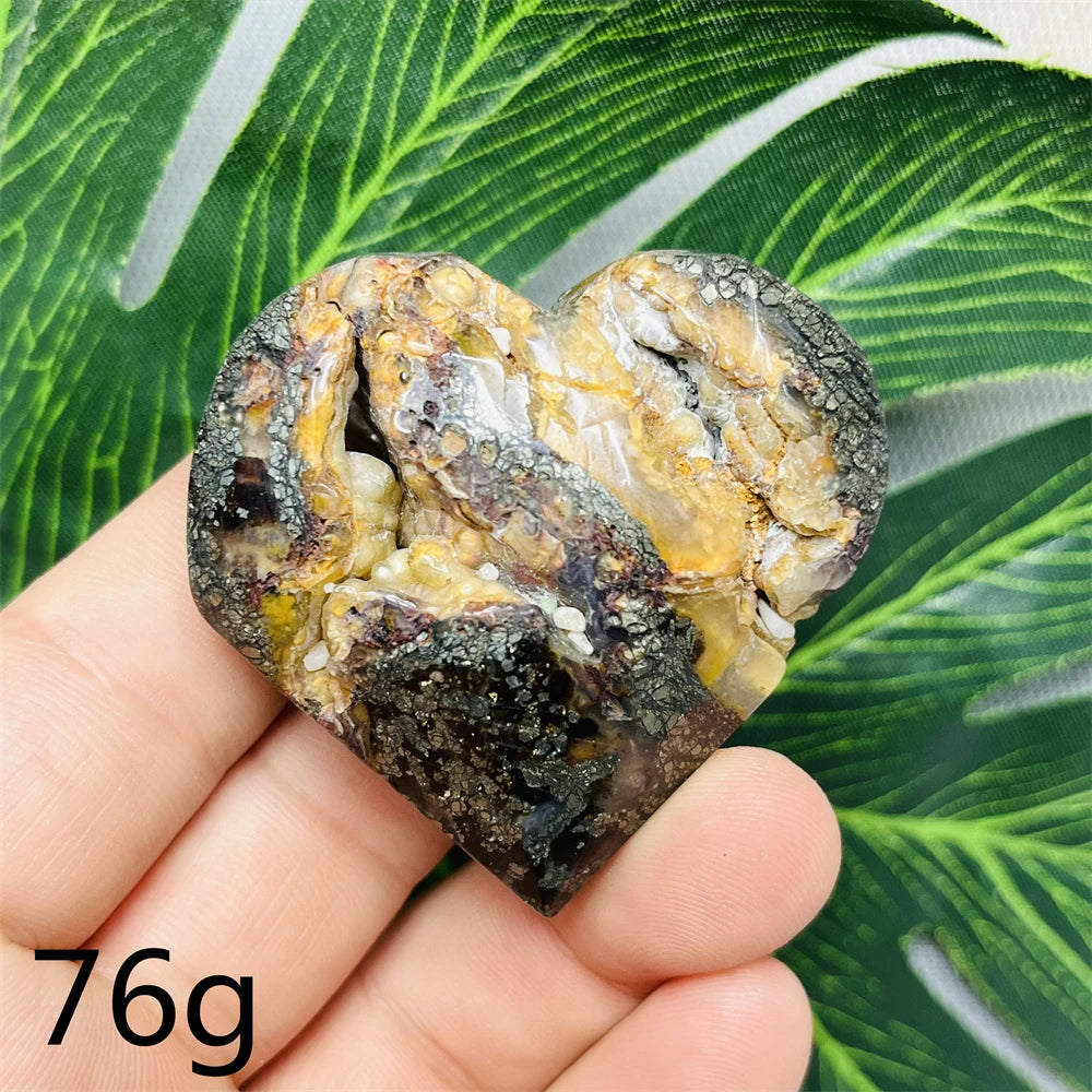 Green Agate Geode Heart-ToShay.org