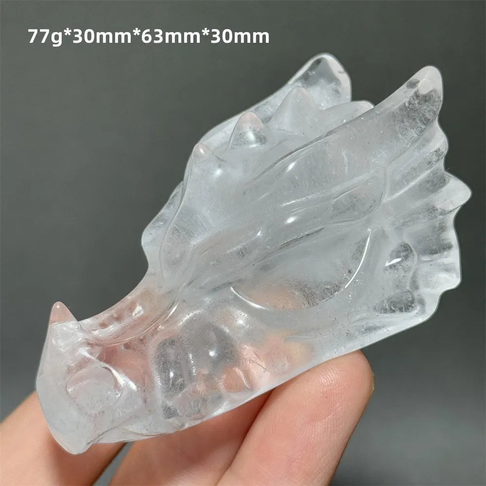 Clear Crystal Dragon Head-ToShay.org