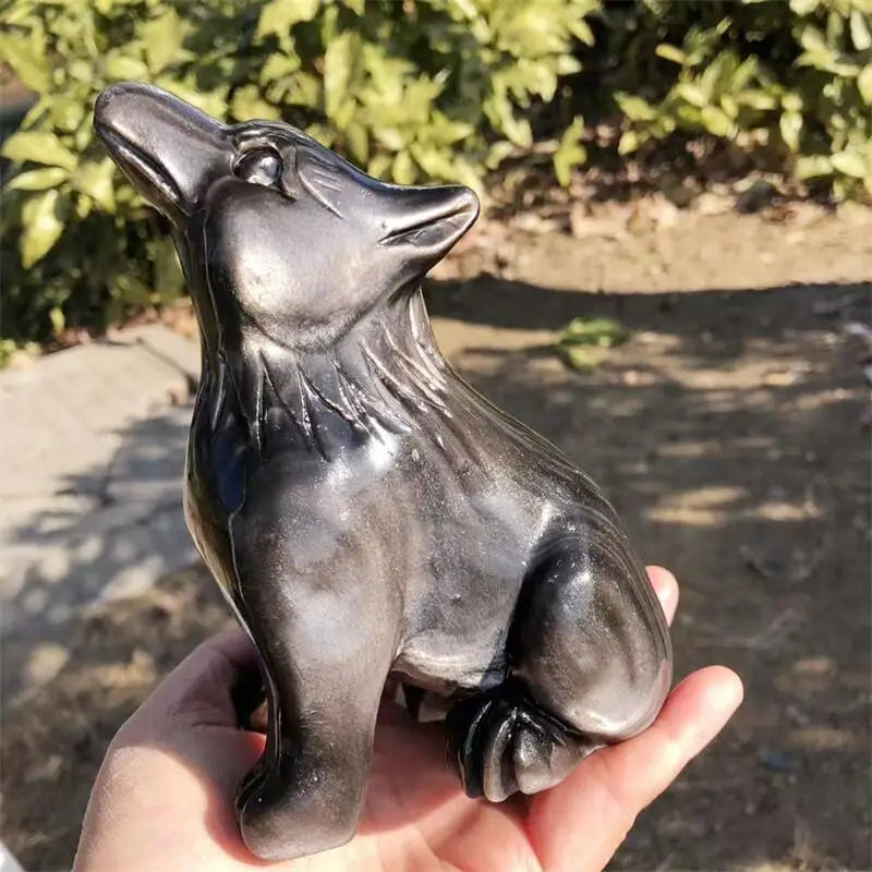Silver Obsidian Wolf-ToShay.org