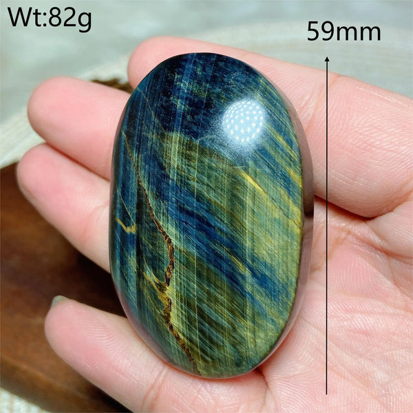 Blue Tiger Eye Palm Stone-ToShay.org