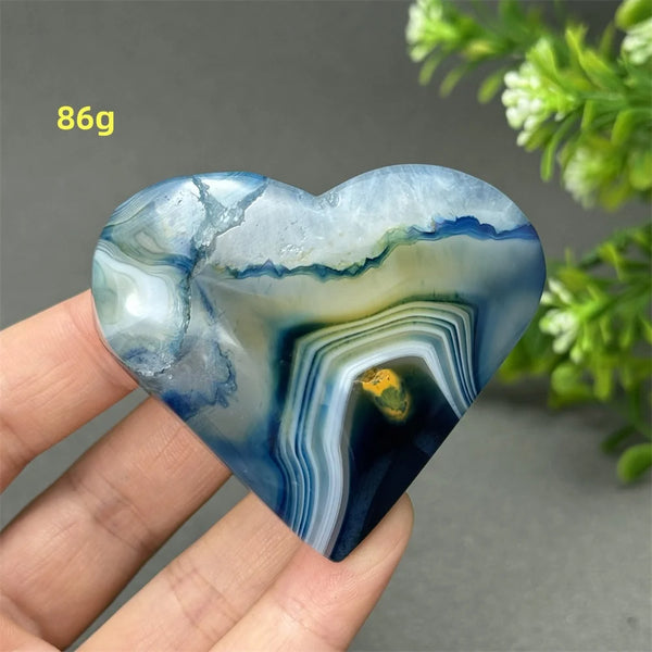 Blue Agate Heart-ToShay.org