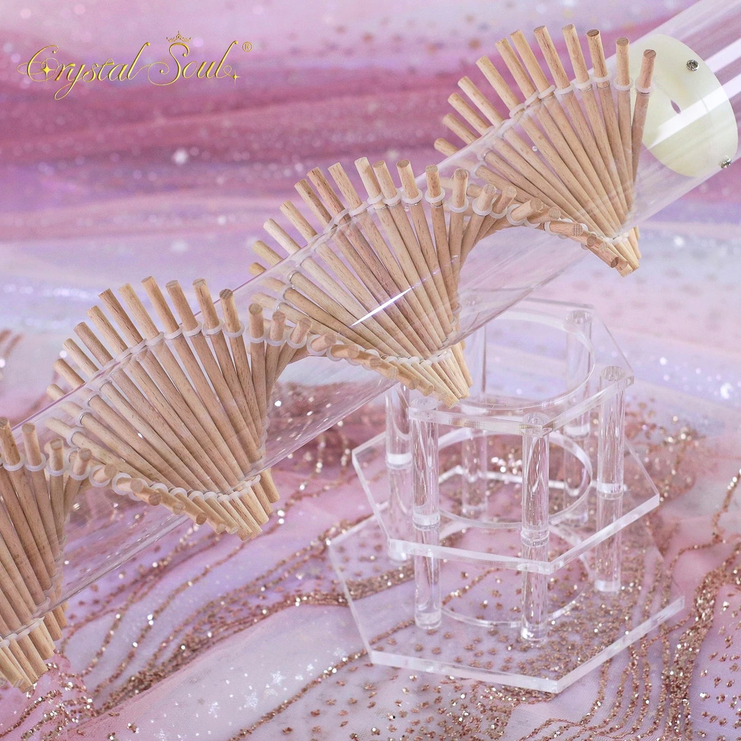Clear Crystal Rain Stick-ToShay.org