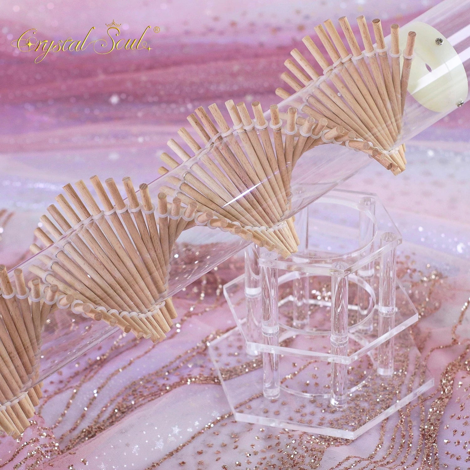 Clear Crystal Rain Stick-ToShay.org