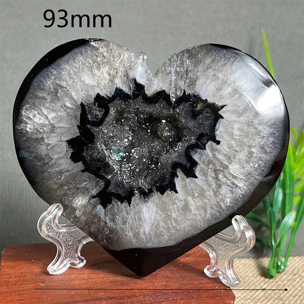 Black Agate Cluster Heart-ToShay.org