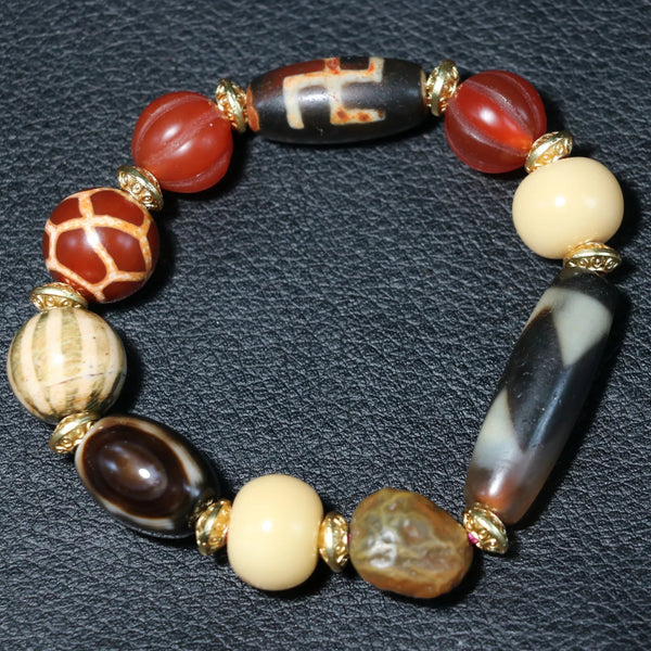 Tibetan Agate Dzi Bead-ToShay.org