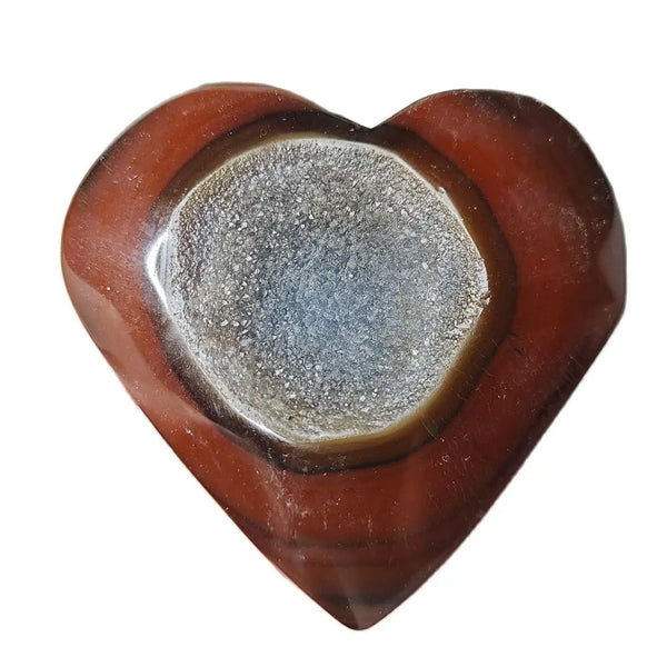 Red Agate Geode Heart-ToShay.org