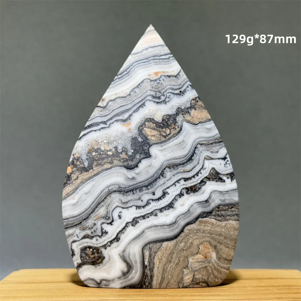 Grey Striped Agate Torch-ToShay.org