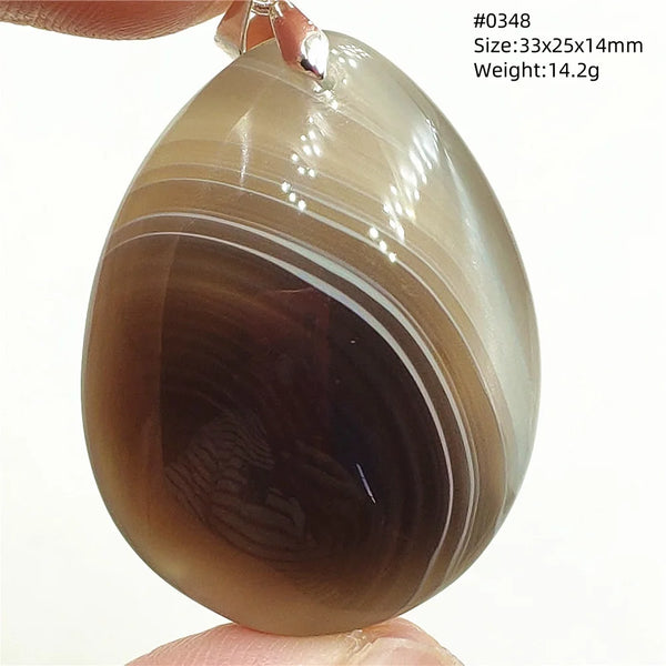 Grey Brown Agate Pendant-ToShay.org