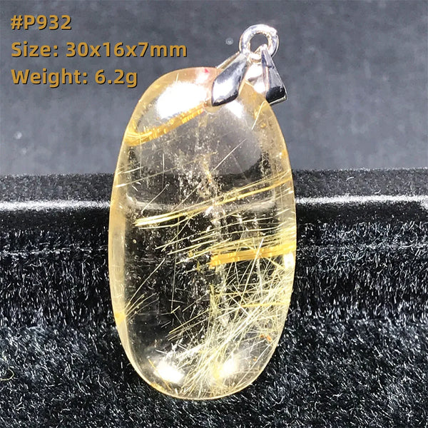 Gold Rutilated Quartz Pendant-ToShay.org