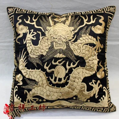 Embroidered Dragon Cushion Cover-ToShay.org