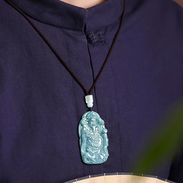 Blue Jade Wealth Pendant-ToShay.org
