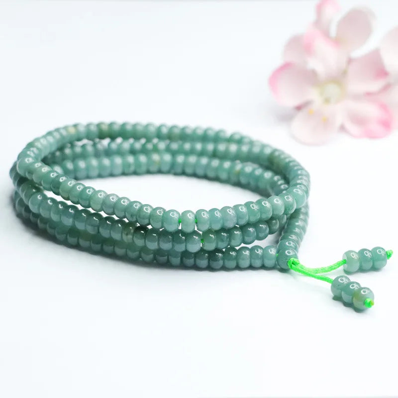 Green Jade Bead Mala-ToShay.org