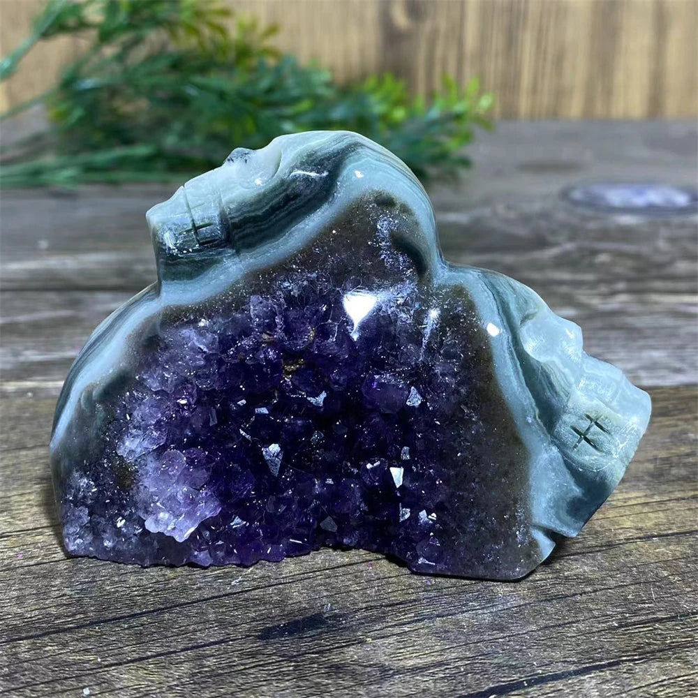 Purple Amethyst Skull Cluster-ToShay.org