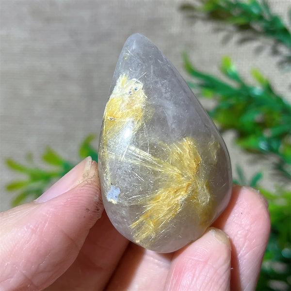 Gold Rutile Quartz Pendant-ToShay.org
