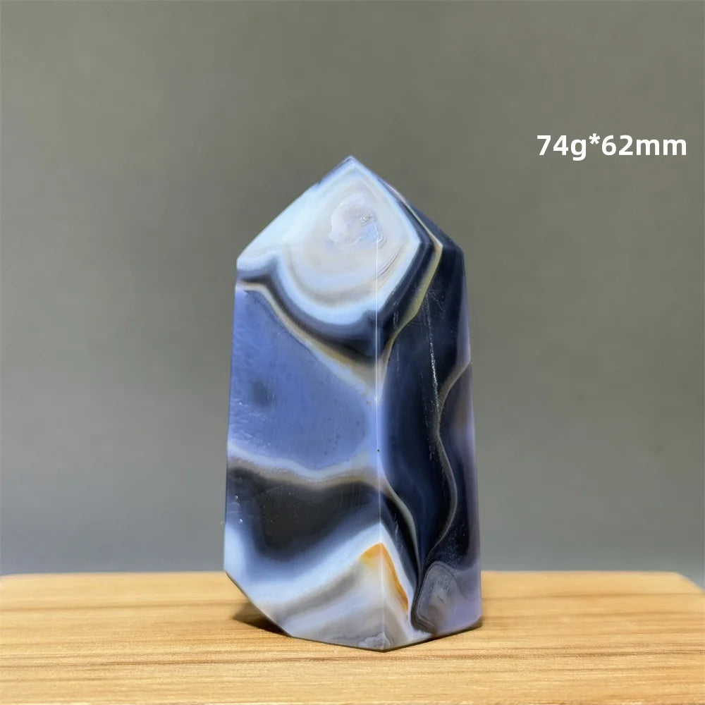 Blue Striped Agate Tower-ToShay.org