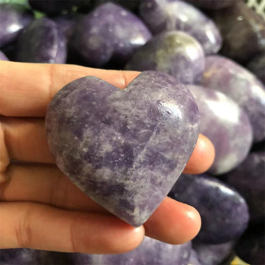 Purple Lepidolite Heart-ToShay.org