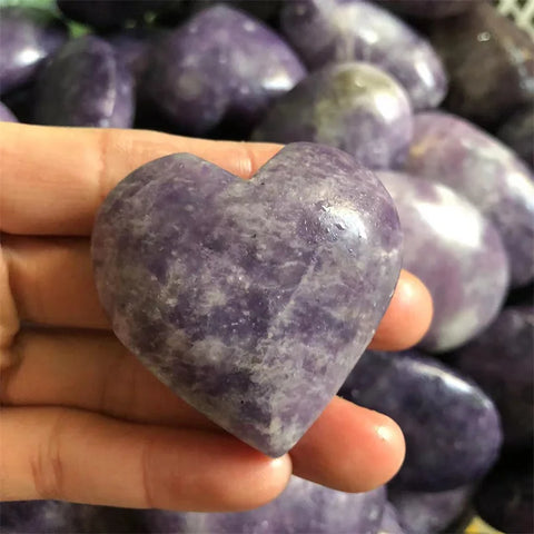 Purple Lepidolite Heart-ToShay.org