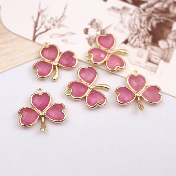 Mixed Crystal Flower Charms-ToShay.org