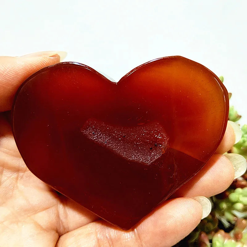 Red Agate Geode Hearts-ToShay.org