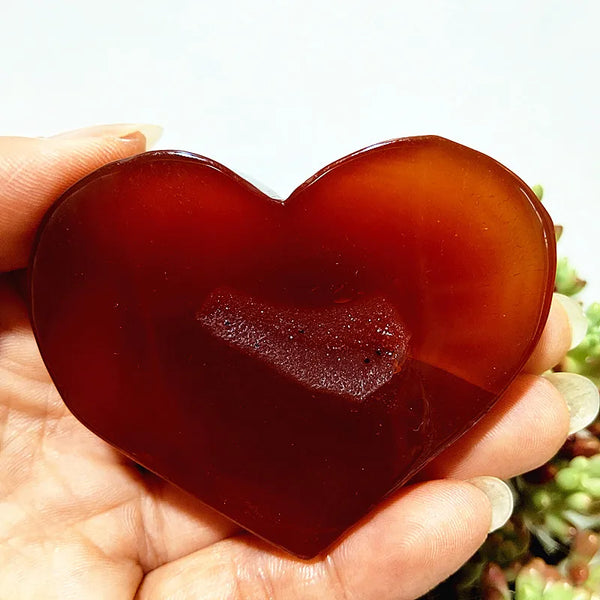 Red Agate Geode Heart-ToShay.org