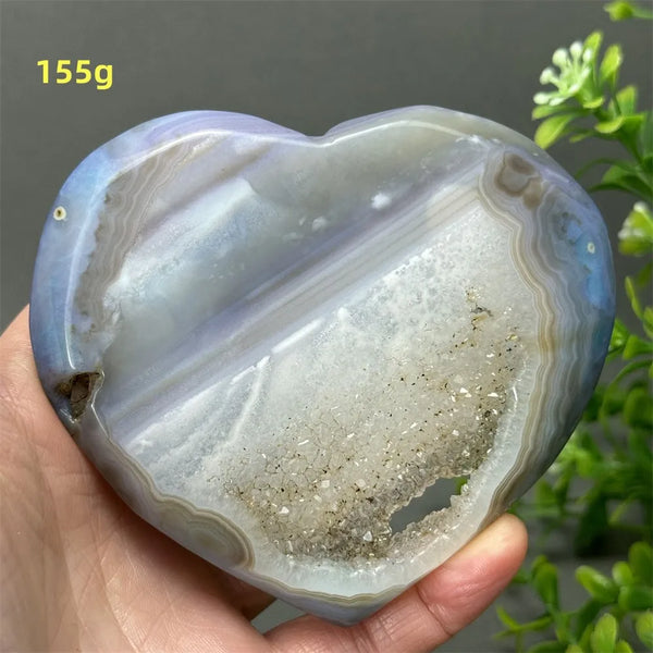 Blue Agate Geode Heart-ToShay.org