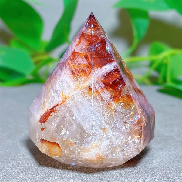 Red Fire Quartz Diamond Tower-ToShay.org