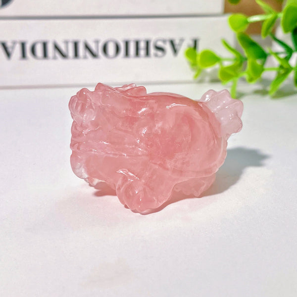 Pink Rose Quartz Dragon Turtle-ToShay.org