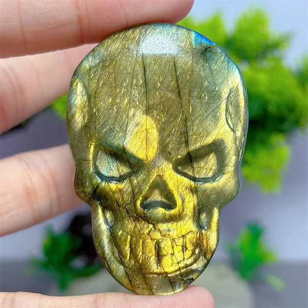 Rainbow Labradorite Skull Pendants-ToShay.org