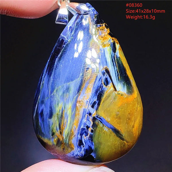 Blue Pietersite Chatoyant Pendant-ToShay.org