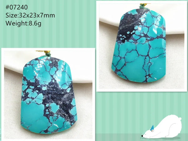 Blue Turquoise Pendant-ToShay.org