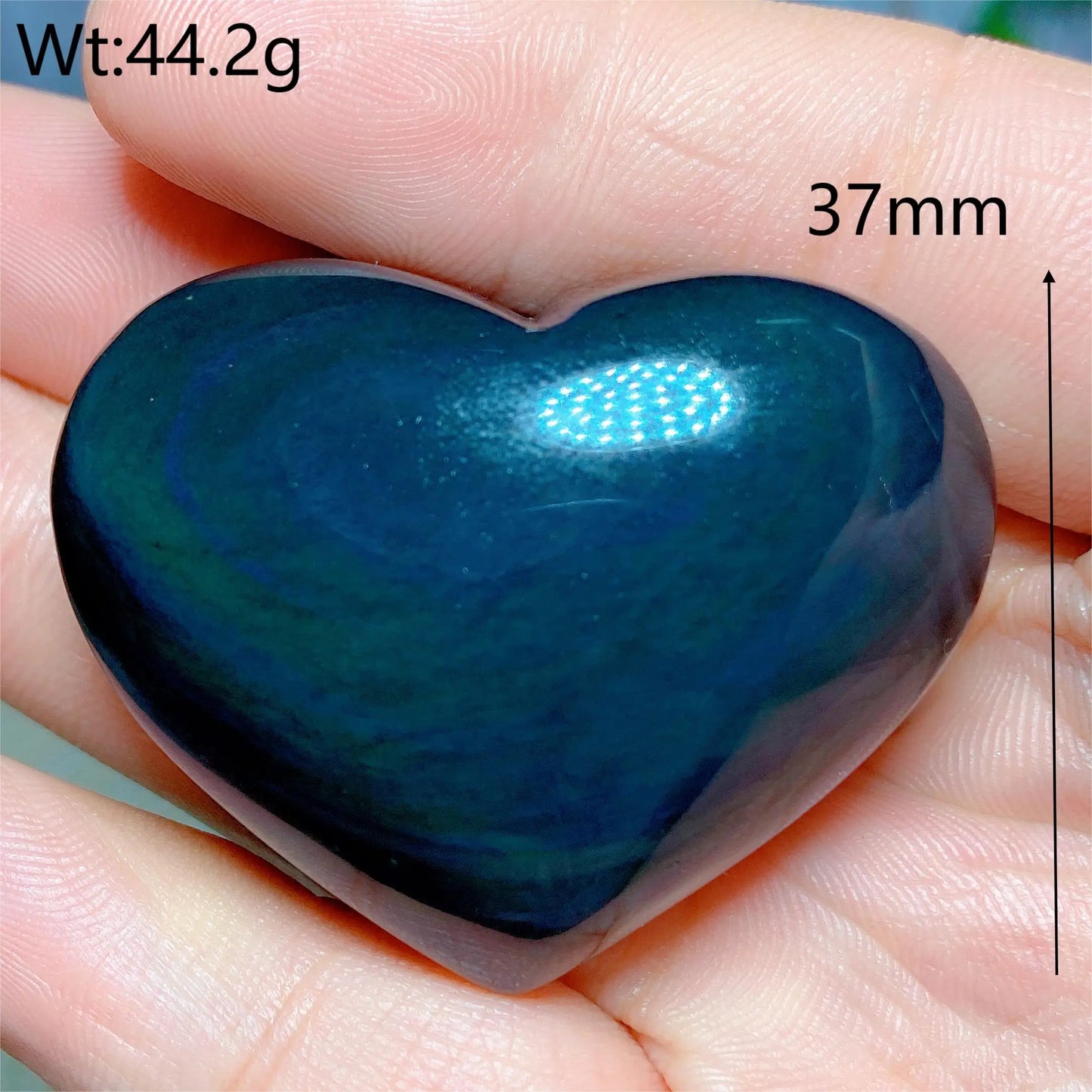 Rainbow Obsidian Heart-ToShay.org