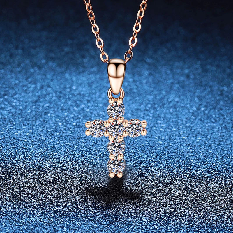 Gold Diamond Cross Necklace-ToShay.org