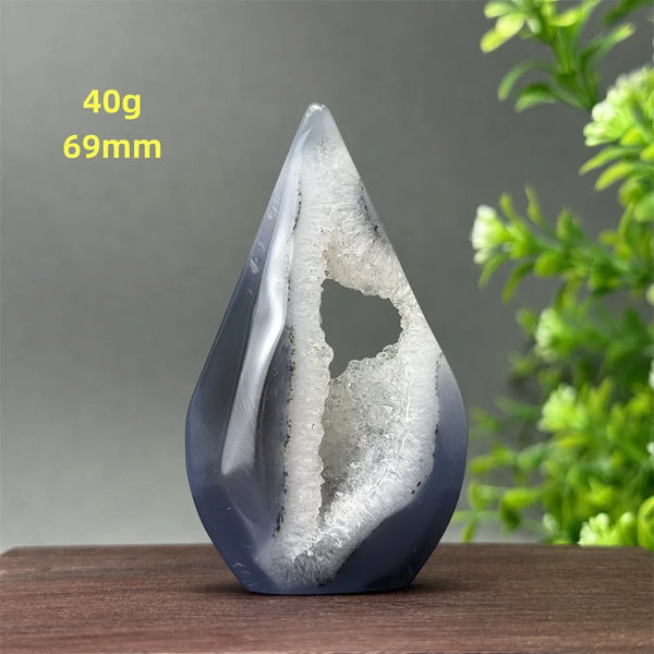 Blue Agate Geode Torch-ToShay.org