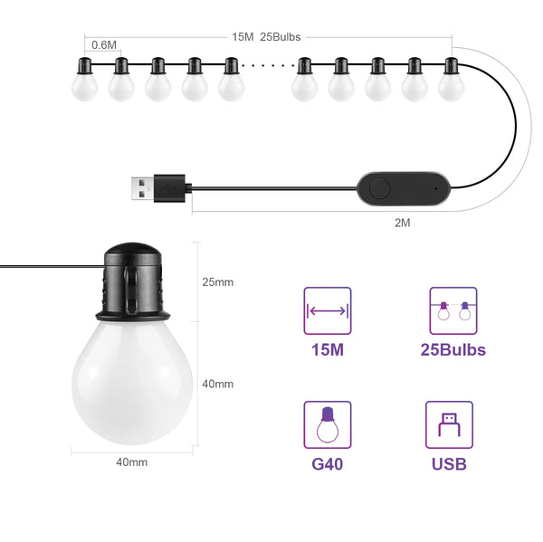 Bulb String Lights-ToShay.org