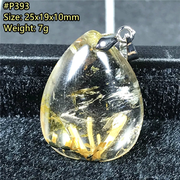 Gold Rutilated Quartz Pendant-ToShay.org