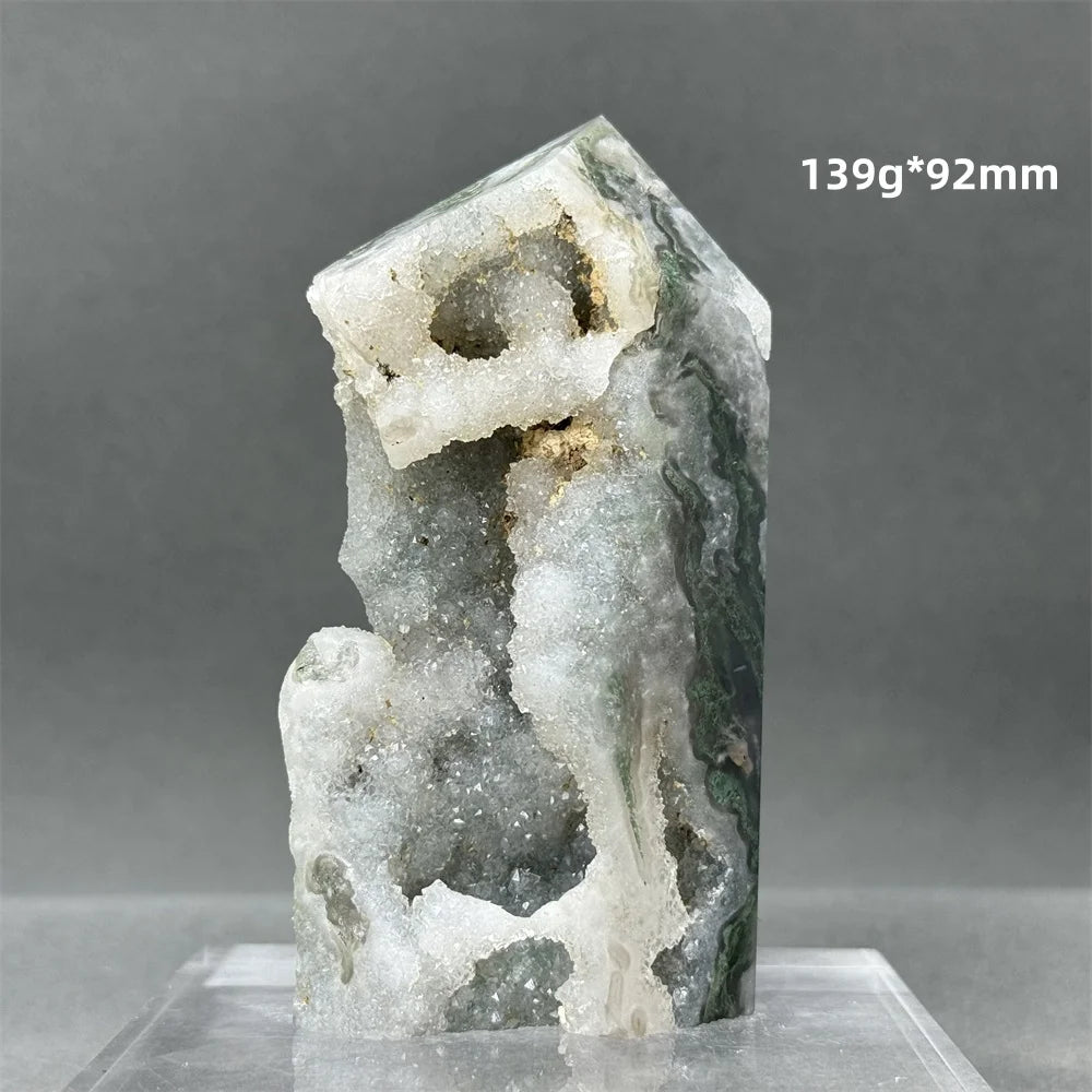 Green Aquatic Agate Tower-ToShay.org