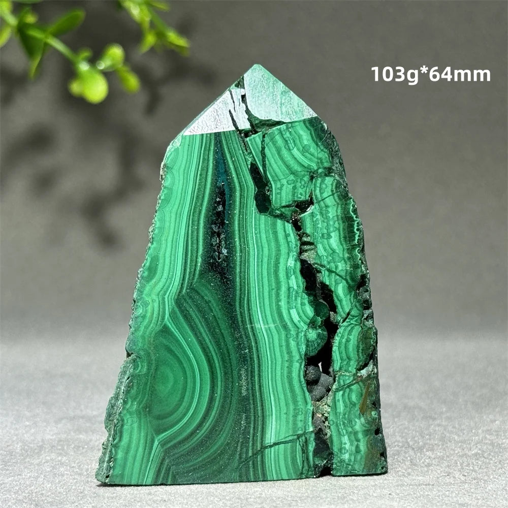 Blue Chrysocolla Malachite Point-ToShay.org