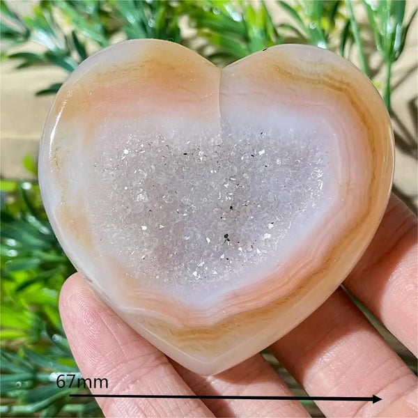 Yellow Agate Druzy Heart-ToShay.org