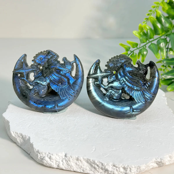 Blue Labradorite Unicorn Moon-ToShay.org