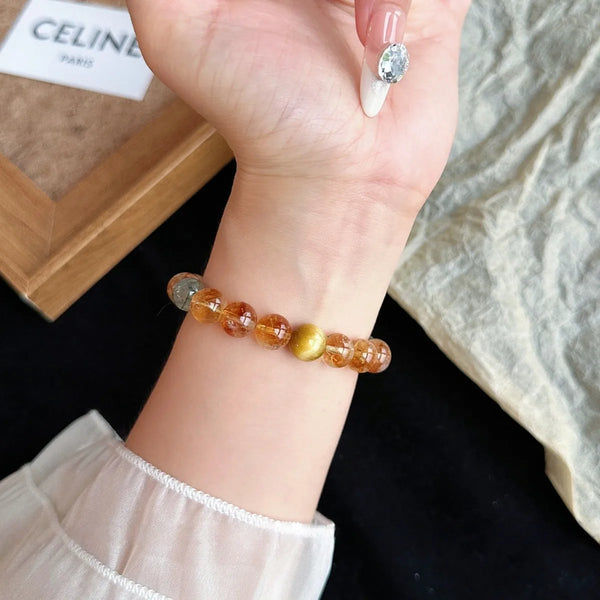 Yellow Hair Citrine Bracelet-ToShay.org