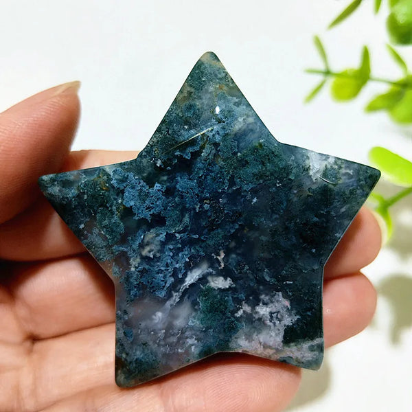 Green Moss Agate Pentagram-ToShay.org