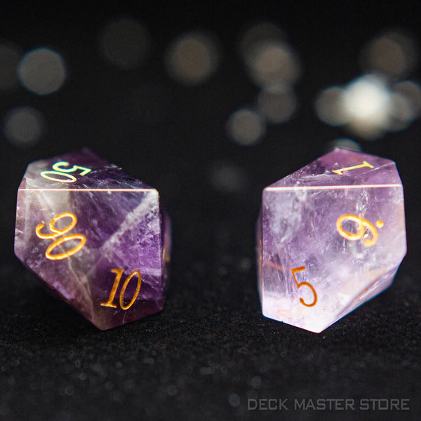 Purple Amethyst Platonic Solid Dice-ToShay.org