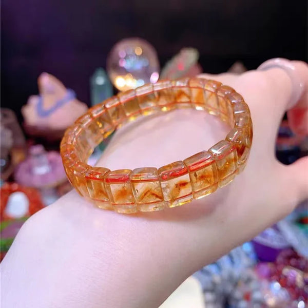 Yellow Citrine Quartz Bracelet-ToShay.org